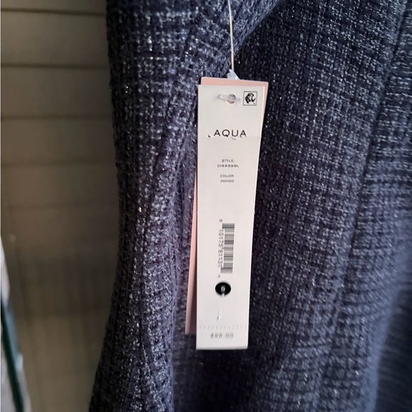 🆕 AQUA Tweed Drop Waist Mini Dress Exclusive Pearl Strap Bow Detail Size S Party - Picture 14 of 16